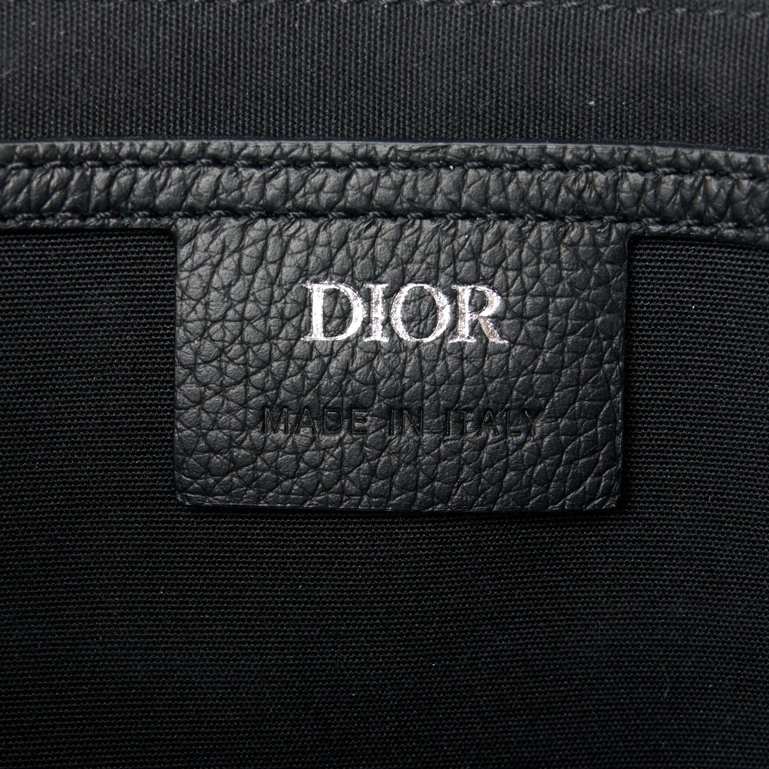 Christian Dior Oblique Jacquard Grained Calfskin Small Saddle Messenger Bag Beige Black 6 of 10