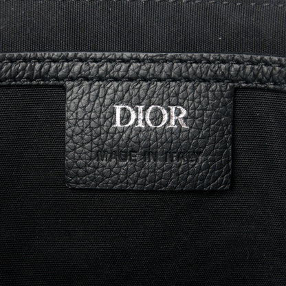 Christian Dior Oblique Jacquard Grained Calfskin Small Saddle Messenger Bag Beige Black 6 of 10