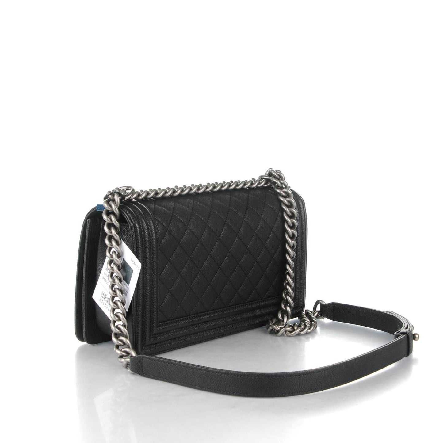 Caviar Quilted Medium Boy Flap Black