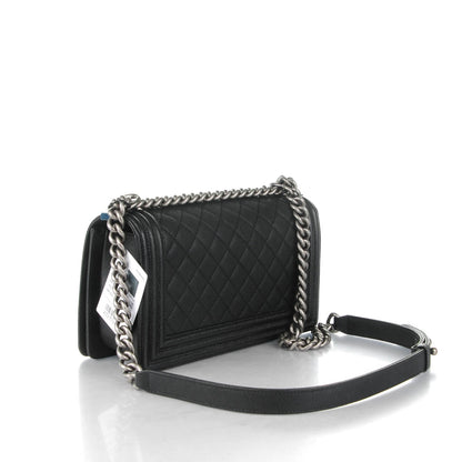 Chanel Caviar Quilted Medium Boy Flap Black 3 of 8