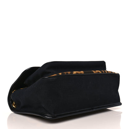 Saint Laurent Smooth Calfskin Canvas Leopard Print Medium Niki Chain Satchel Light Natural 4 of 10