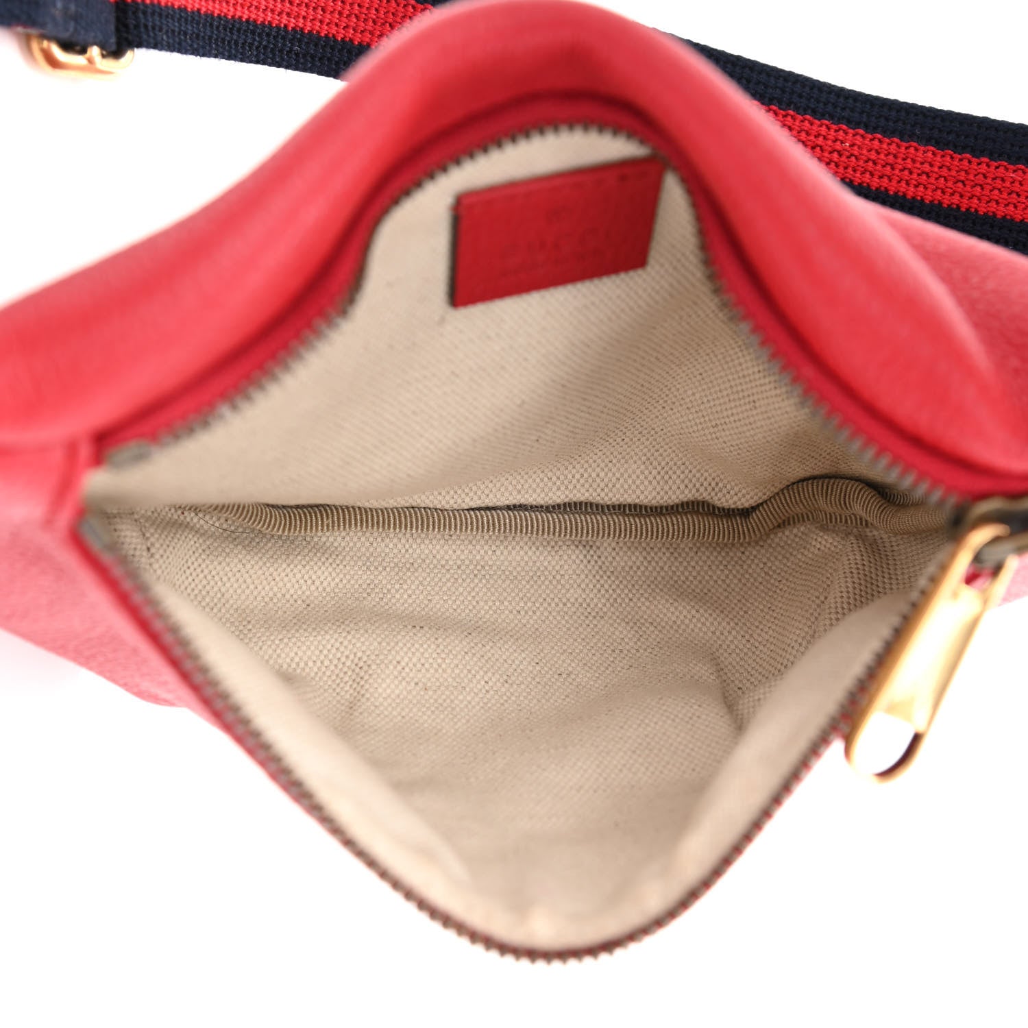 Gucci Grained Calfskin Small Logo Belt Bag Hibiscus Red 4 of 9