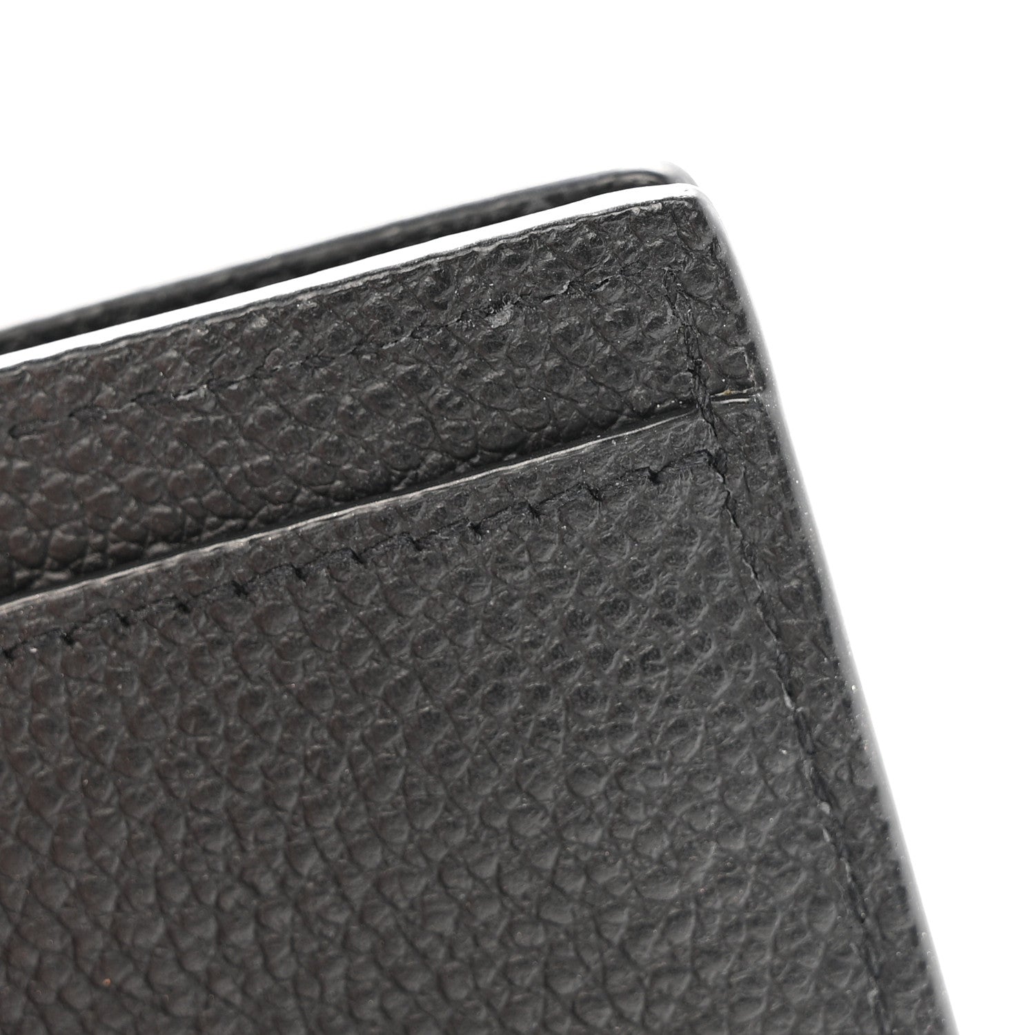 Saint Laurent Grained Calfskin Paris Petite Compact Wallet Black 8 of 9