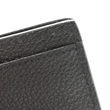 Saint Laurent Grained Calfskin Paris Petite Compact Wallet Black 8 of 9