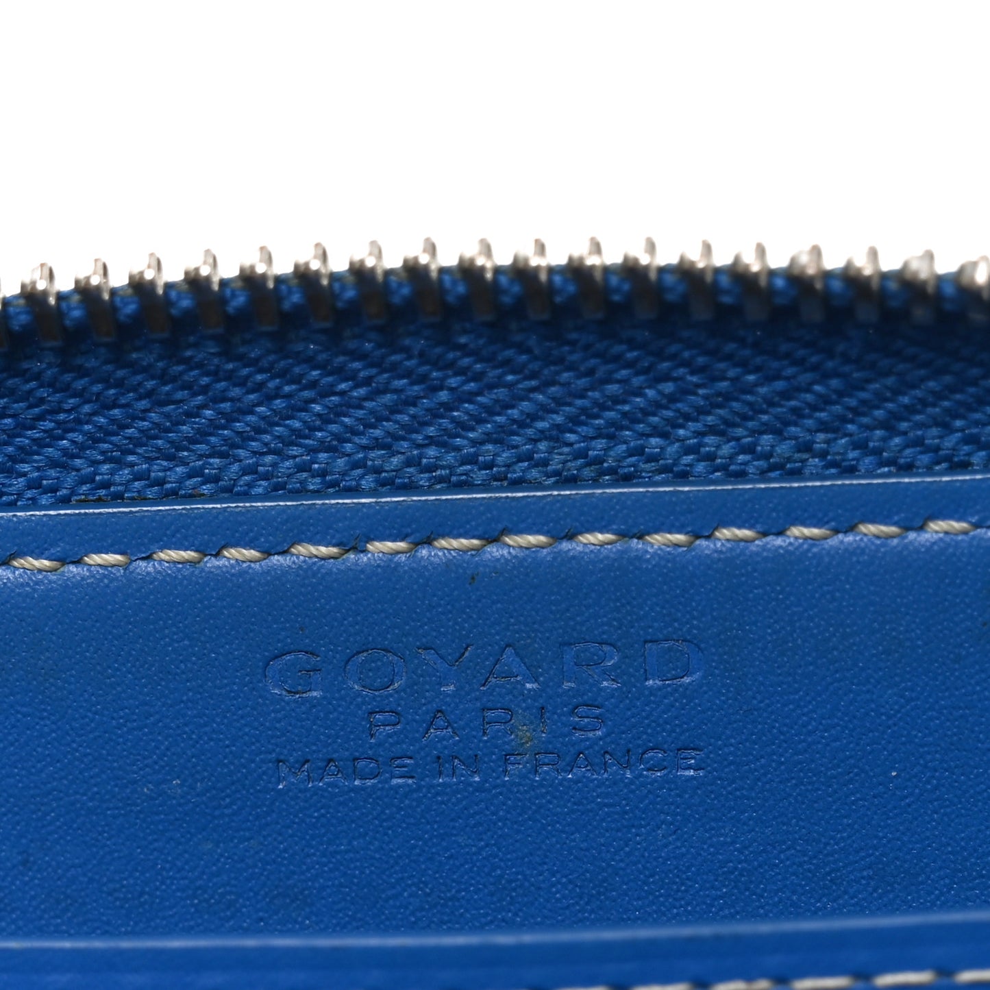 Goyardine Matignon Zip Around GM Wallet Sky Blue