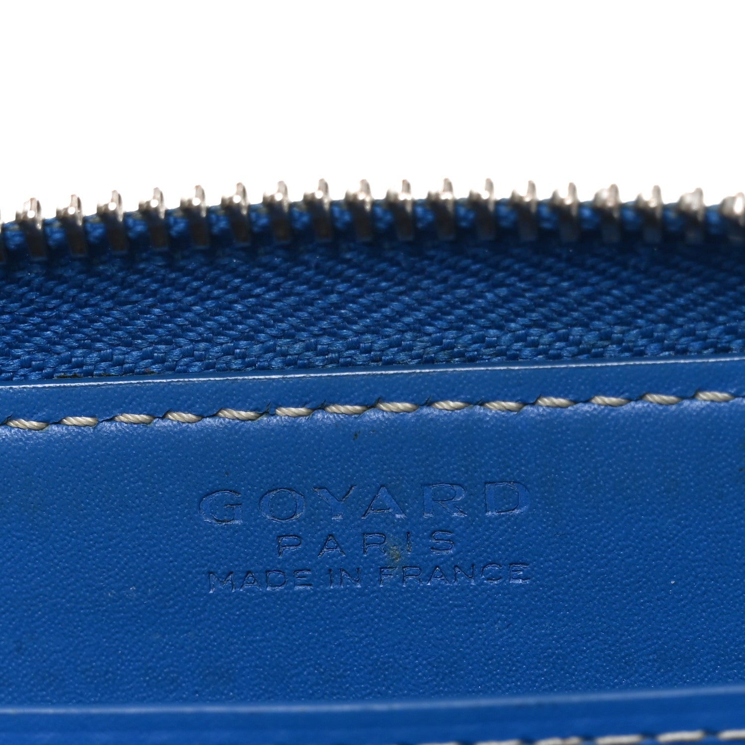 Goyard Goyardine Matignon Zip Around GM Wallet Sky Blue 6 of 8