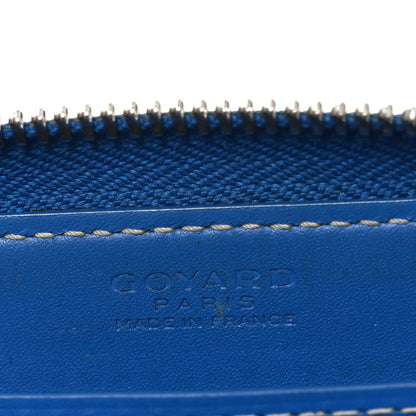 Goyard Goyardine Matignon Zip Around GM Wallet Sky Blue 6 of 8