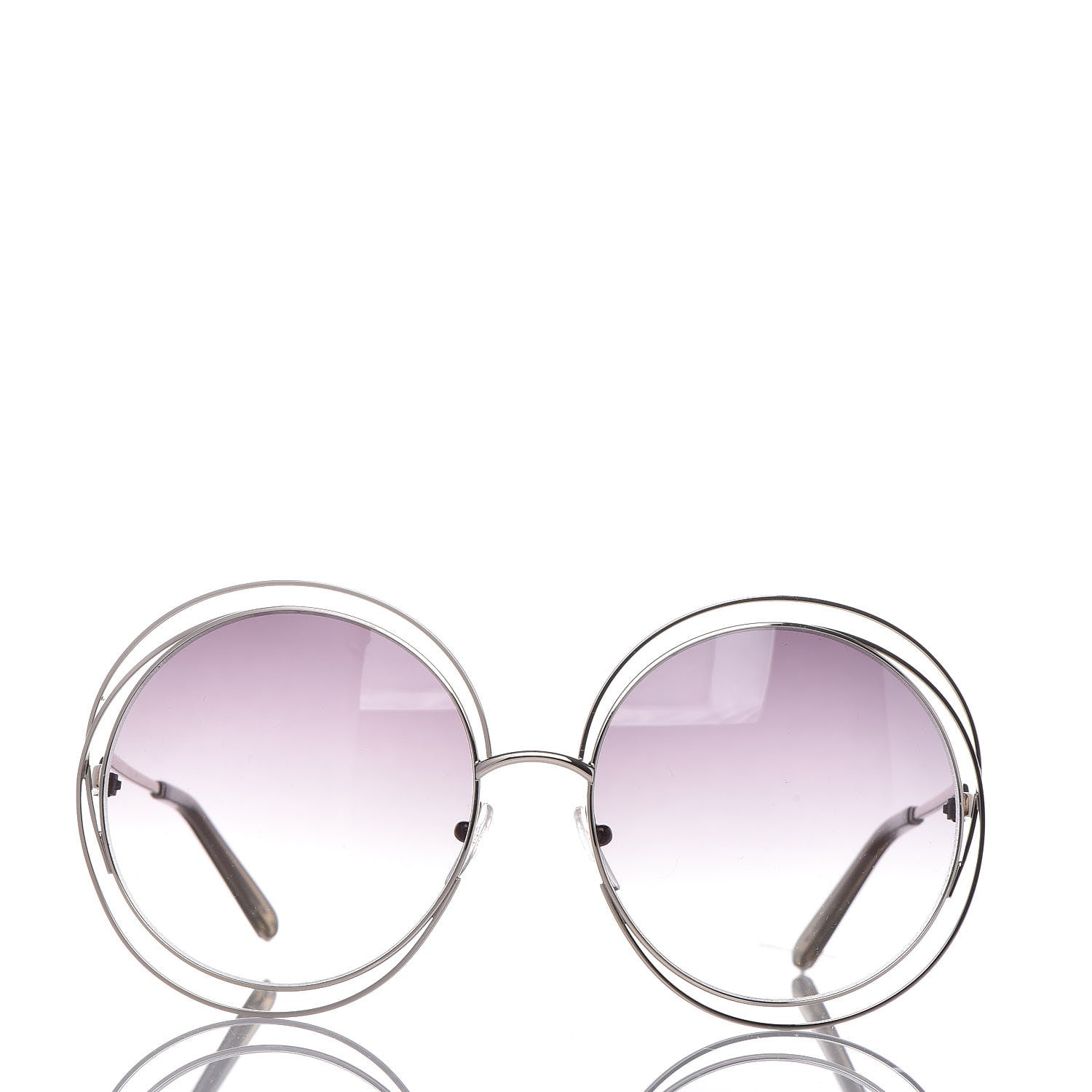 Chloe Oversize Round Carlina Oversized Round Sunglasses CE114S Silver 2 of 7