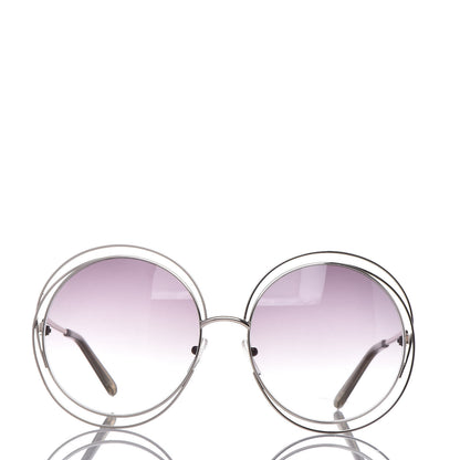 Chloe Oversize Round Carlina Oversized Round Sunglasses CE114S Silver 2 of 7