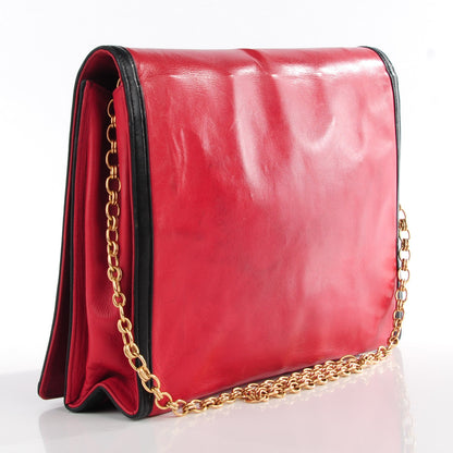 Chanel Lambskin CC Flap Shoulder Bag Red 3 of 7