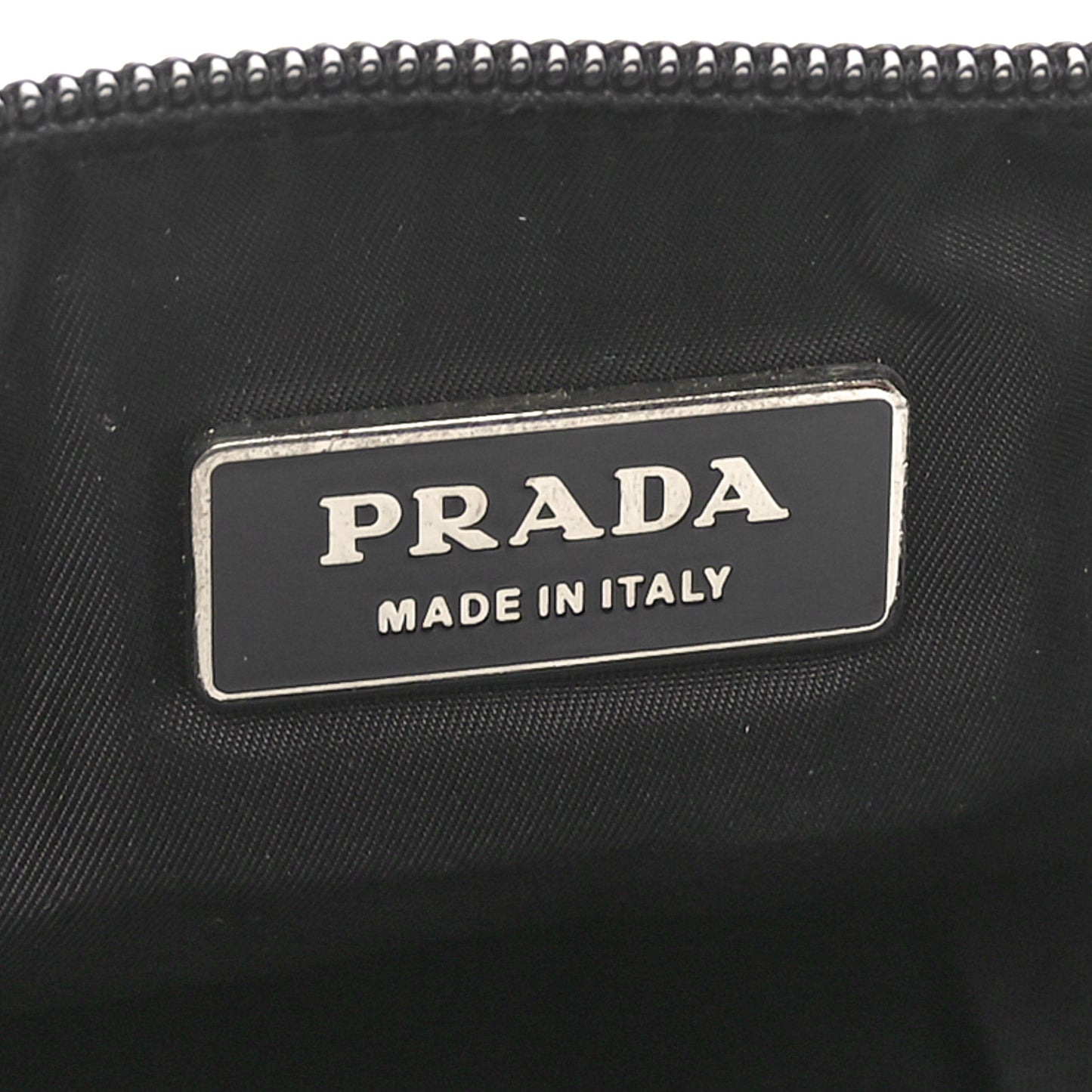 Nylon Metal Triple Pocket Belt Bag Black