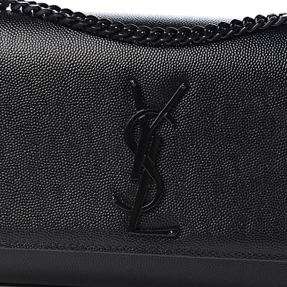 Saint Laurent Grain De Poudre Small Monogram Kate Satchel Black 8 of 10