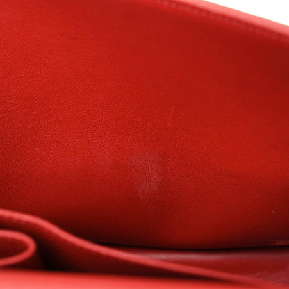 Chanel Lambskin Chevron Quilted Jumbo Double Flap Red 12 of 15