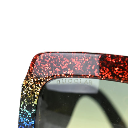 Gucci Square Frame GG0102S Sunglasses Glitter Gold Multi 4 of 8