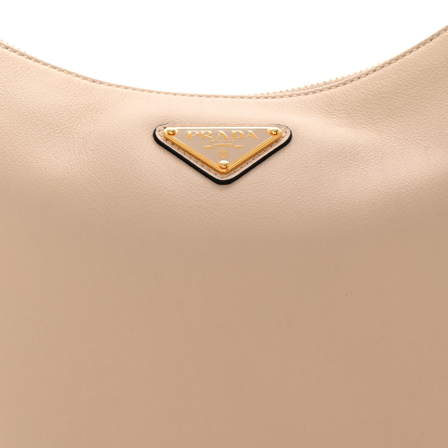 Prada Soft Calfskin Large Aimée Shoulder Bag Travertine 5 of 9