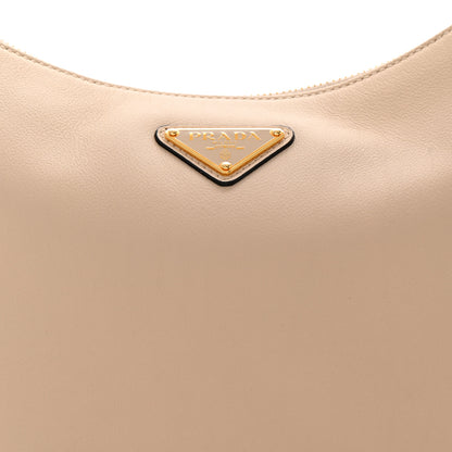 Prada Soft Calfskin Large Aimée Shoulder Bag Travertine 5 of 9