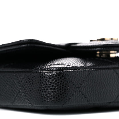 Chanel Caviar Quilted Mini Chain Belt Bag Black 9 of 12