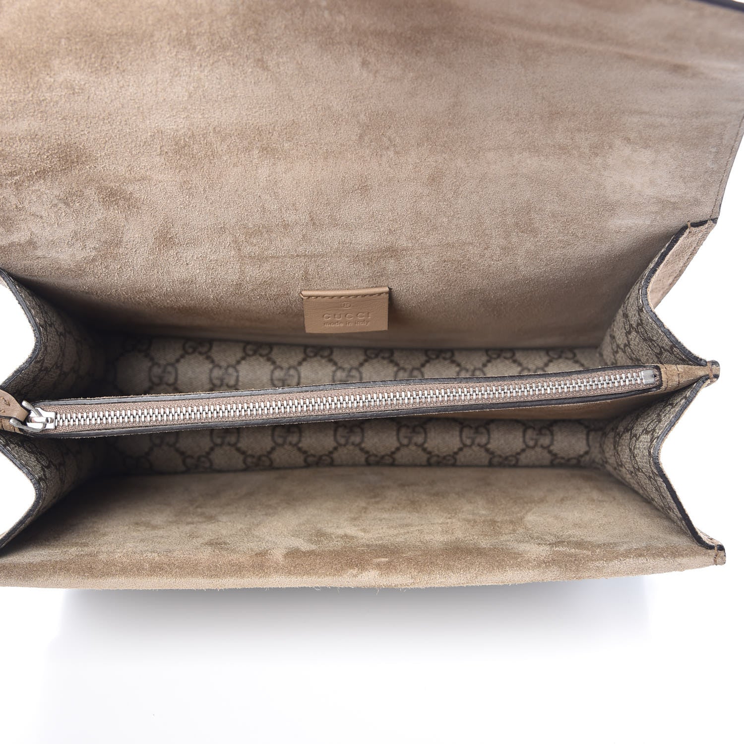 Gucci GG Supreme Monogram Small Dionysus Shoulder Bag Taupe 7 of 9