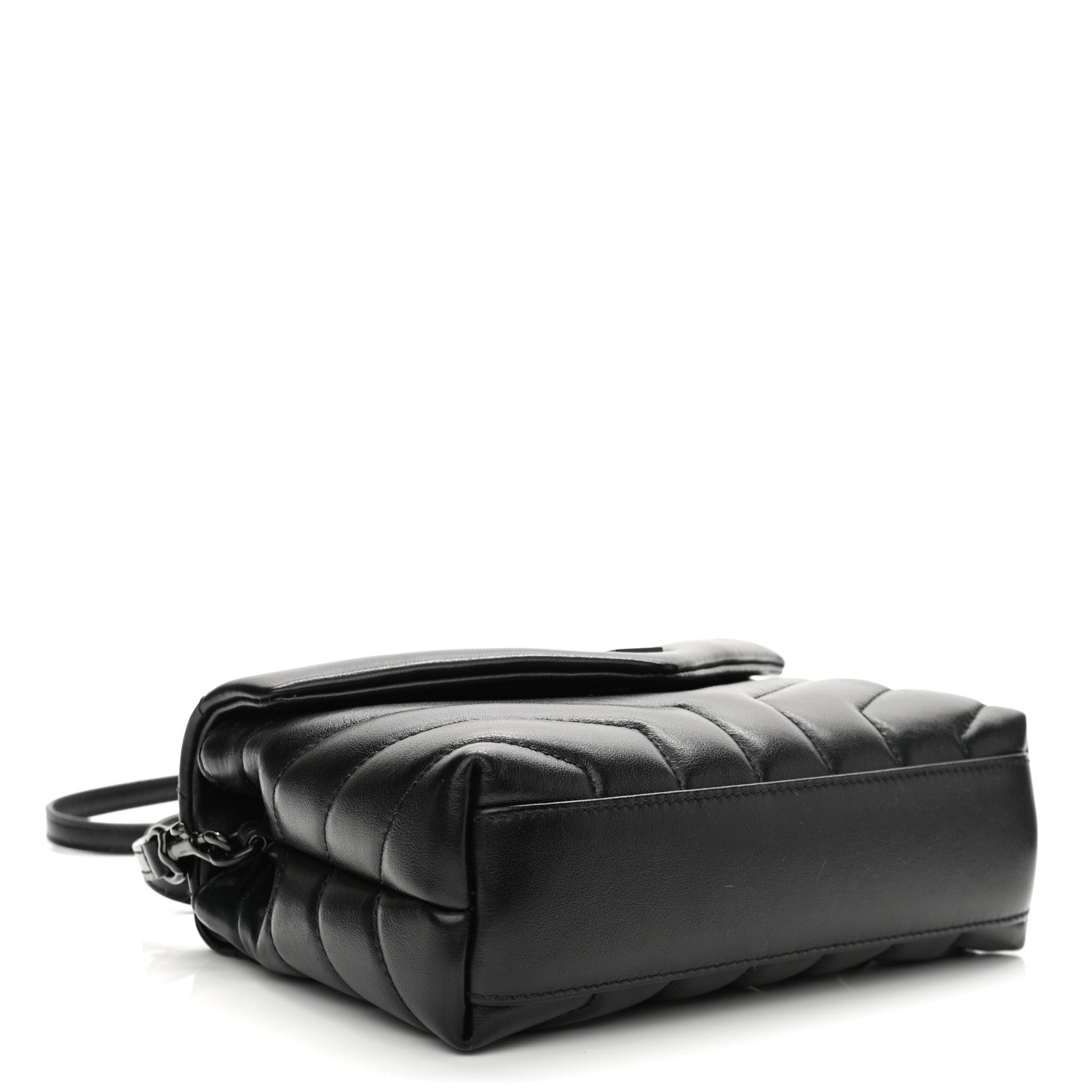 Saint Laurent Calfskin Y Quilted Monogram Toy Loulou Crossbody Bag Black 4 of 12