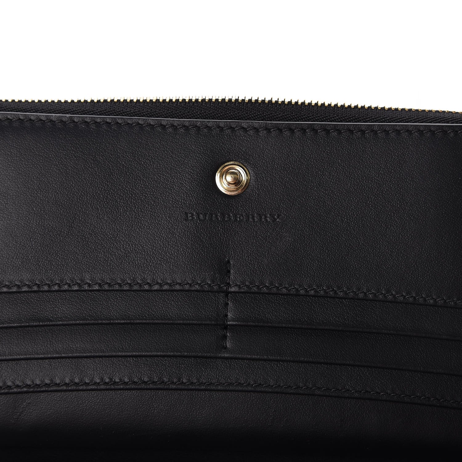 Burberry Grained Calfskin Zip Wallet Black 8 of 9
