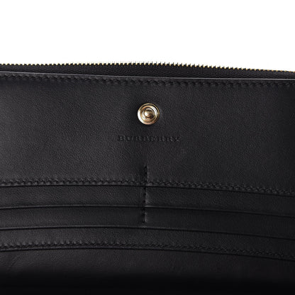 Burberry Grained Calfskin Zip Wallet Black 8 of 9