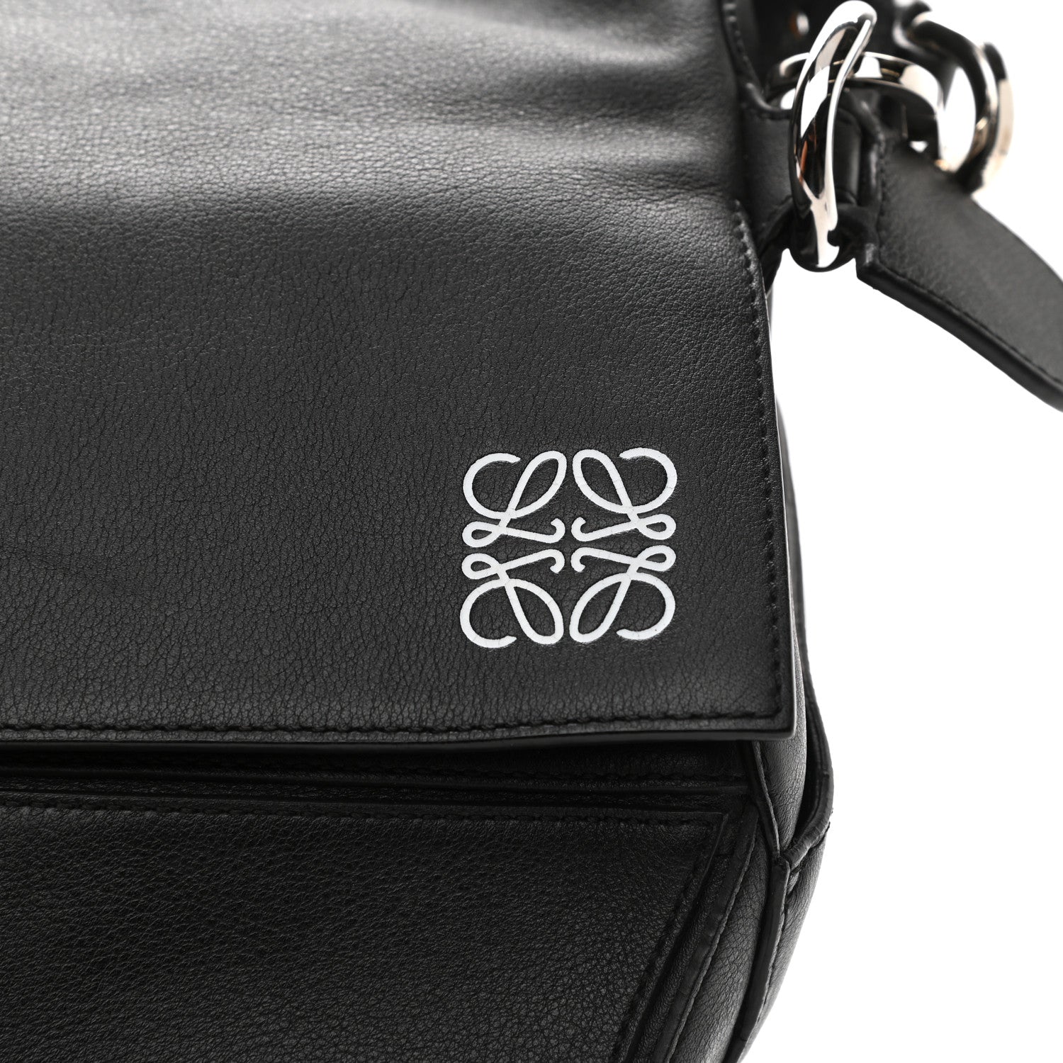 Loewe Calfskin XL Zipper Puzzle Bag Black 8 of 13