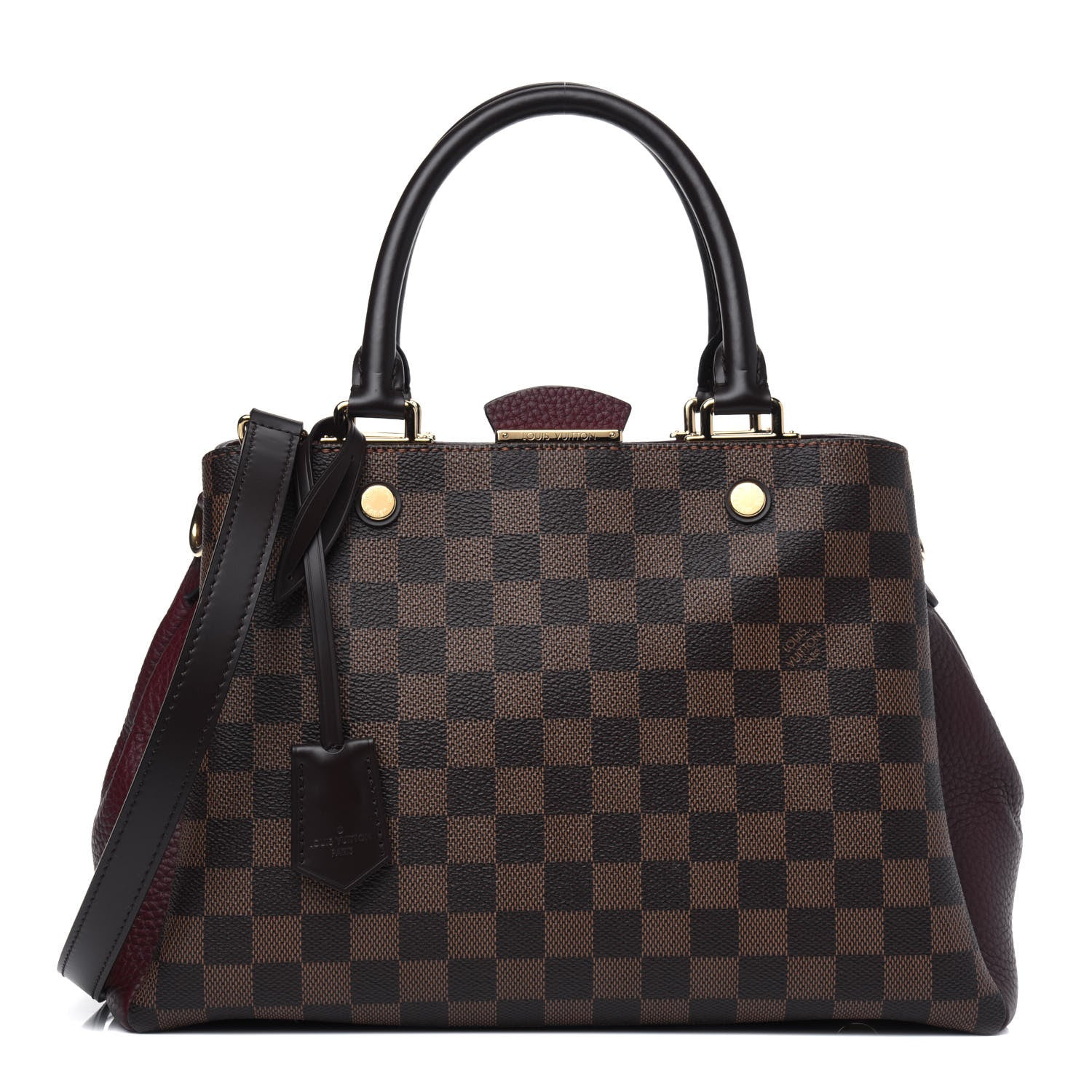 Louis Vuitton Damier Ebene Cuir Taurillon Brittany Bordeaux 1 of 6