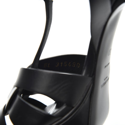 Saint Laurent Calfskin Tribute 75 Platform Sandals 37 Black 8 of 19