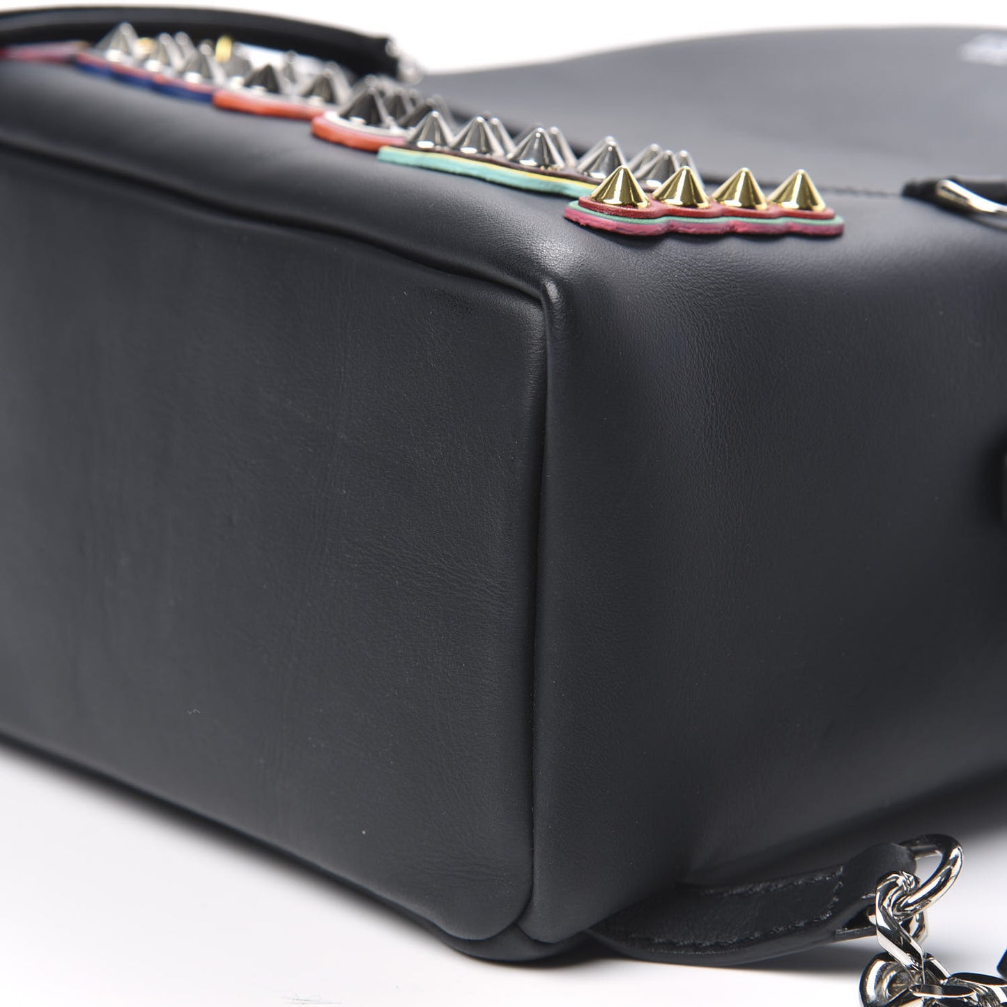 Vitello Century Fun Fair Metal Studded Mini Backpack Black Multicolor