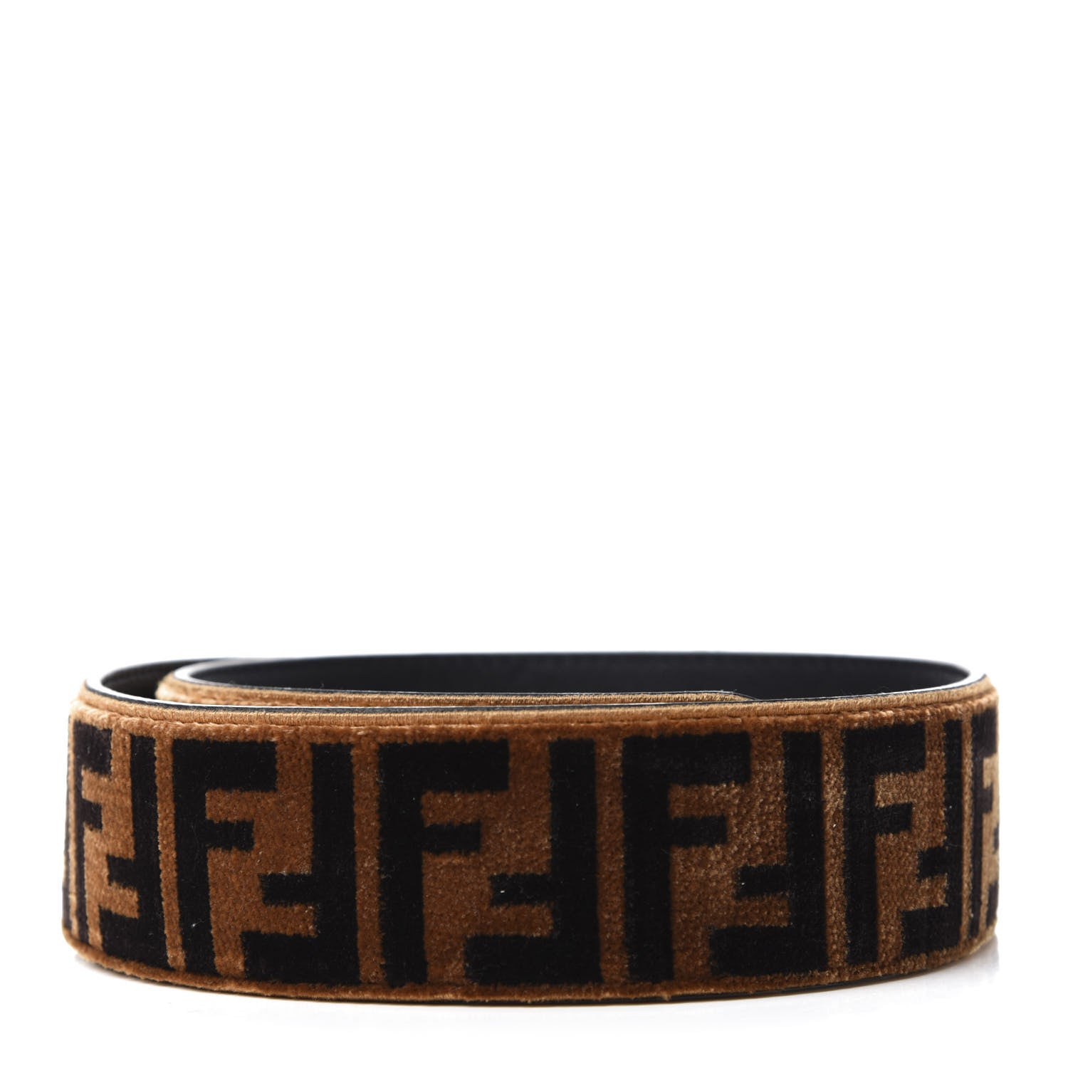 Fendi Velvet Tapestry FF Strap You Tobacco 2 of 4