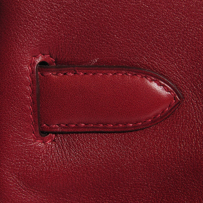 Hermes Veau Sikkim Kelly Relax 50 Rouge H 17 of 21