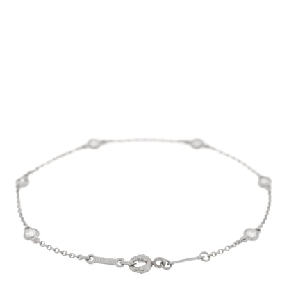 Tiffany Platinum Diamond .30ctw Elsa Peretti Diamonds by the Yard Station Bracelet 2 of 4