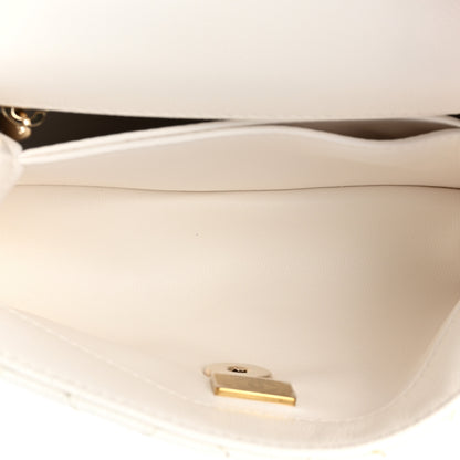 Chanel Caviar Quilted Extra Mini Coco Handle Flap White 5 of 10