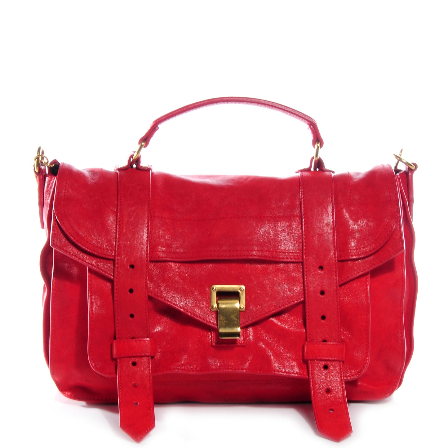 Lambskin PS1 Medium Satchel Red