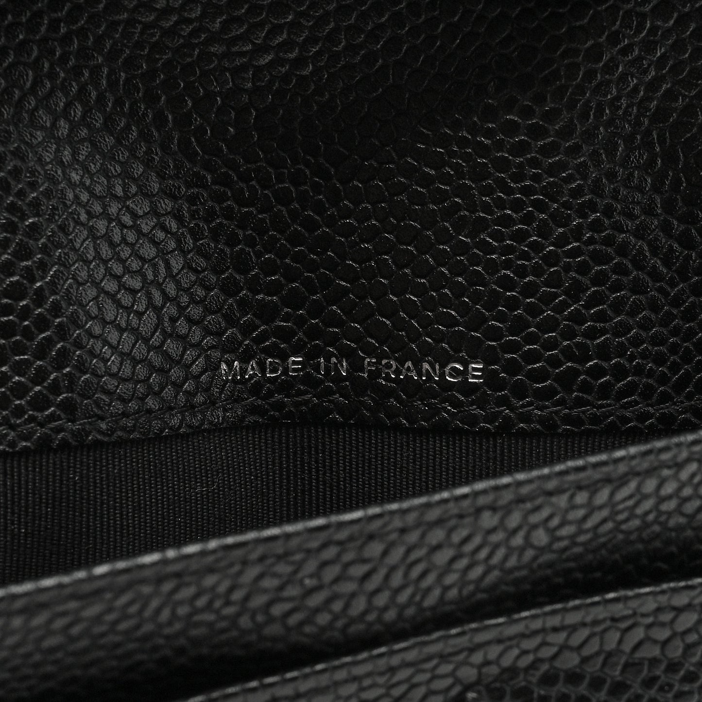 Caviar Quilted Yen Wallet Black