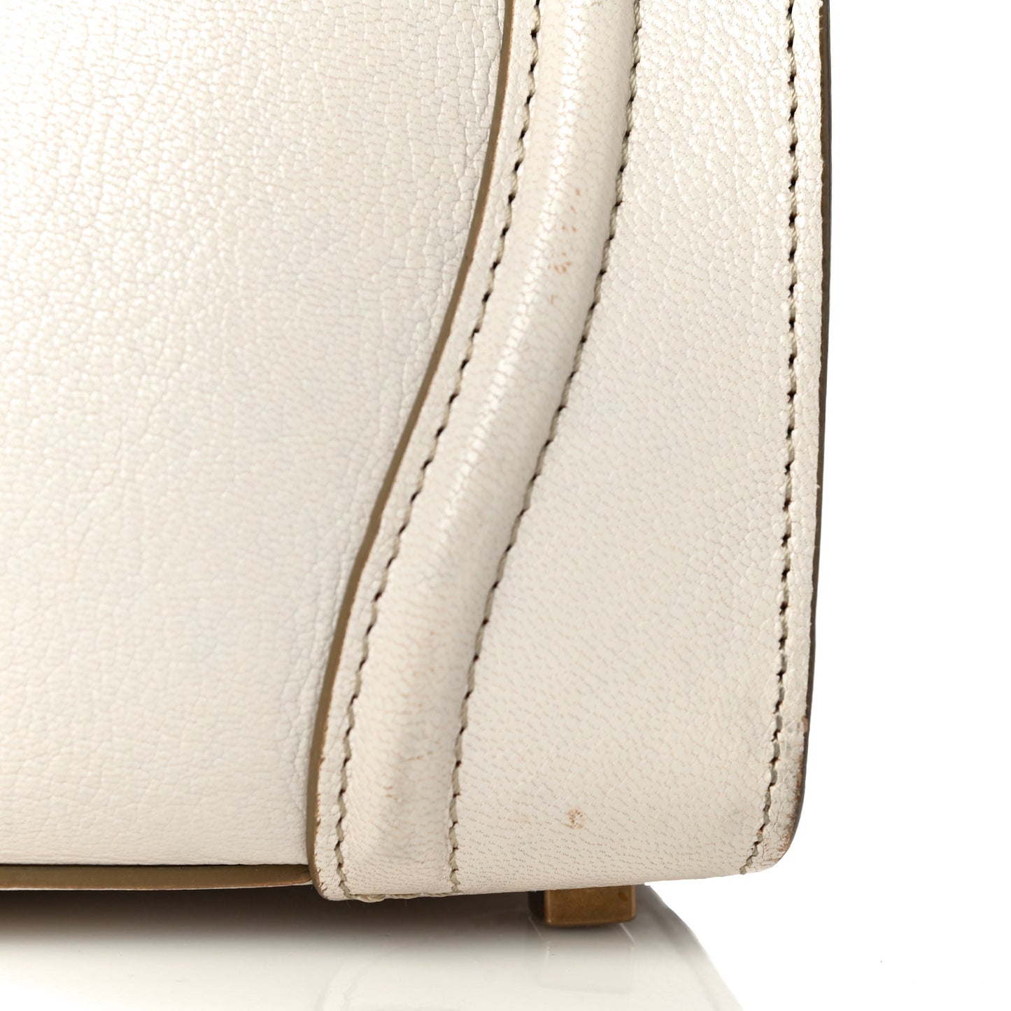Goatskin Mini Luggage White