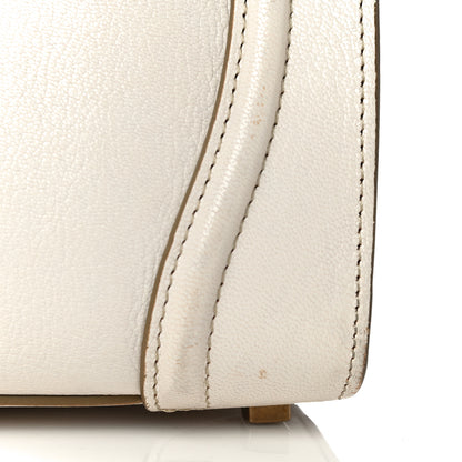 Celine Goatskin Mini Luggage White 24 of 33