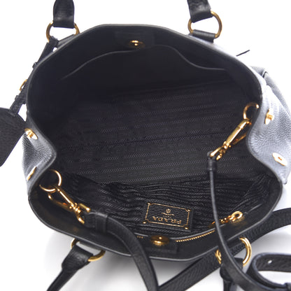Prada Vitello Phenix Shopping Bag Black 5 of 10