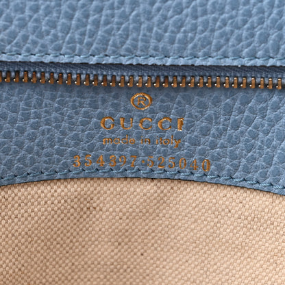 Gucci Dollar Calfskin Medium Swing Tote Camelia Mineral Blue 6 of 10