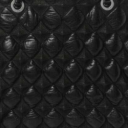 Chanel Glazed Lambskin Quilted Large Stravinsky Tote Black 7 of 9