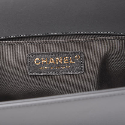 Chanel Lambskin Quilted Medium Boy Flap Grey 5 of 11