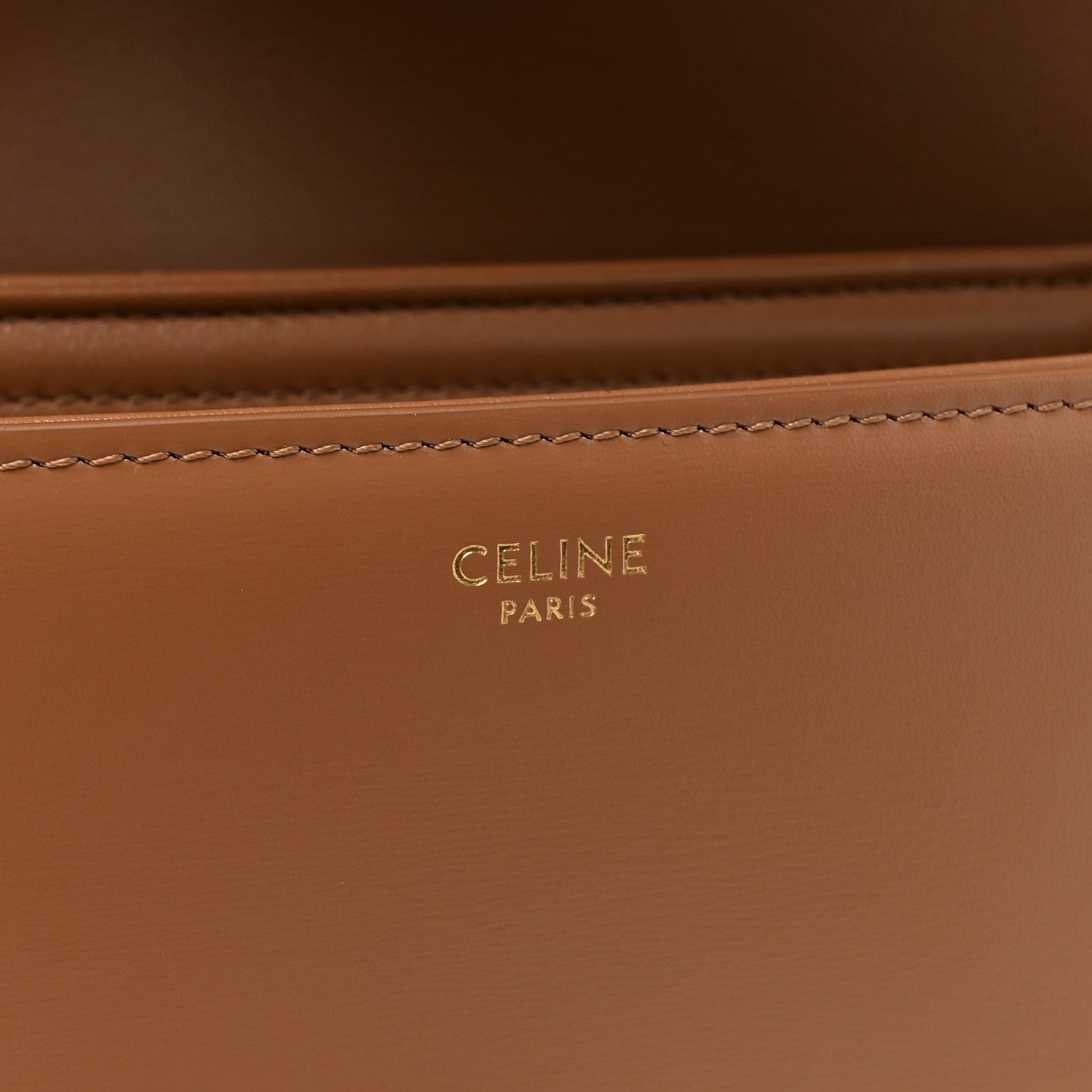 Celine Shiny Calfskin Teen Triomphe Bronze 8 of 11