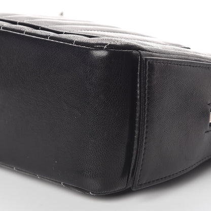 Chanel Lambskin Vertical Quilted Mademoiselle Small Camera Case Black 10 of 11