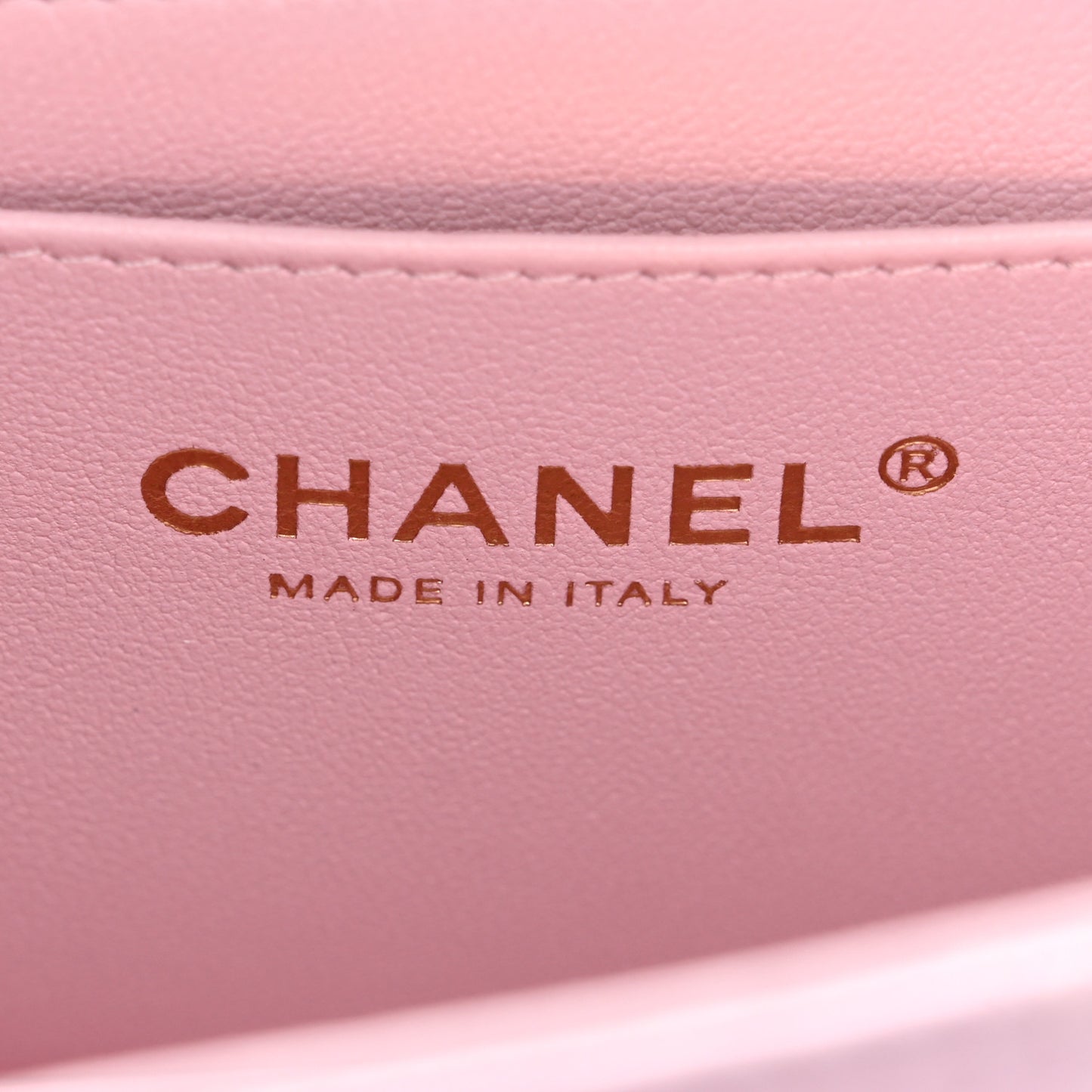 Lambskin Quilted Mini Top Handle Rectangular Flap Light Pink