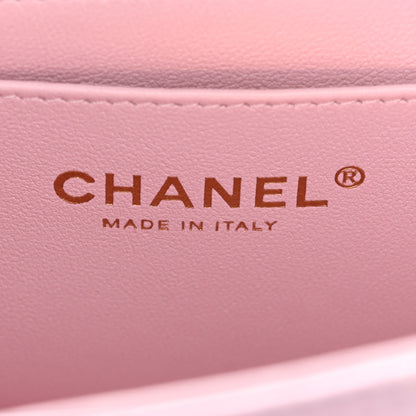 Chanel Lambskin Quilted Mini Top Handle Rectangular Flap Light Pink 6 of 11