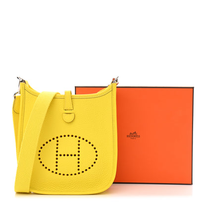 Hermes Taurillon Clemence Evelyne TPM Lime 13 of 13