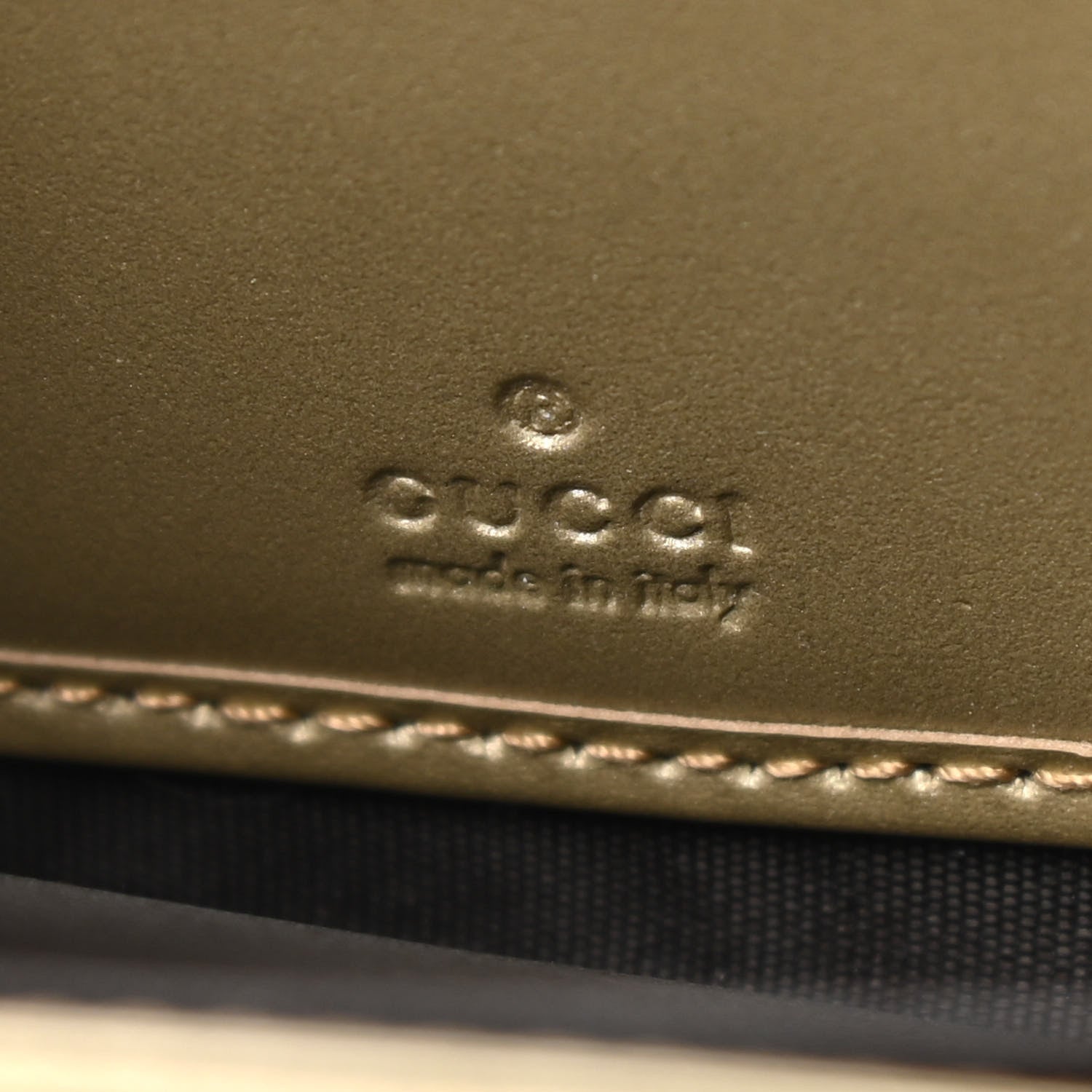 Gucci Metallic Guccissima Bow Zip Around Wallet Golden Beige 6 of 8