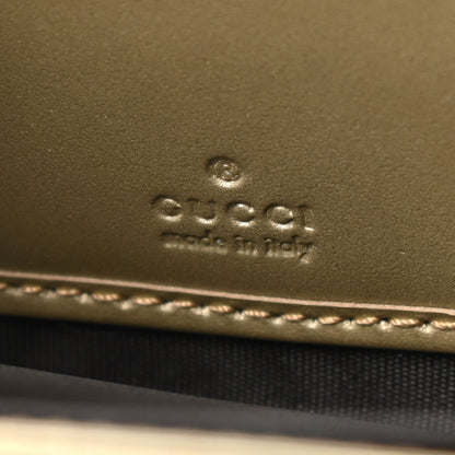 Gucci Metallic Guccissima Bow Zip Around Wallet Golden Beige 6 of 8