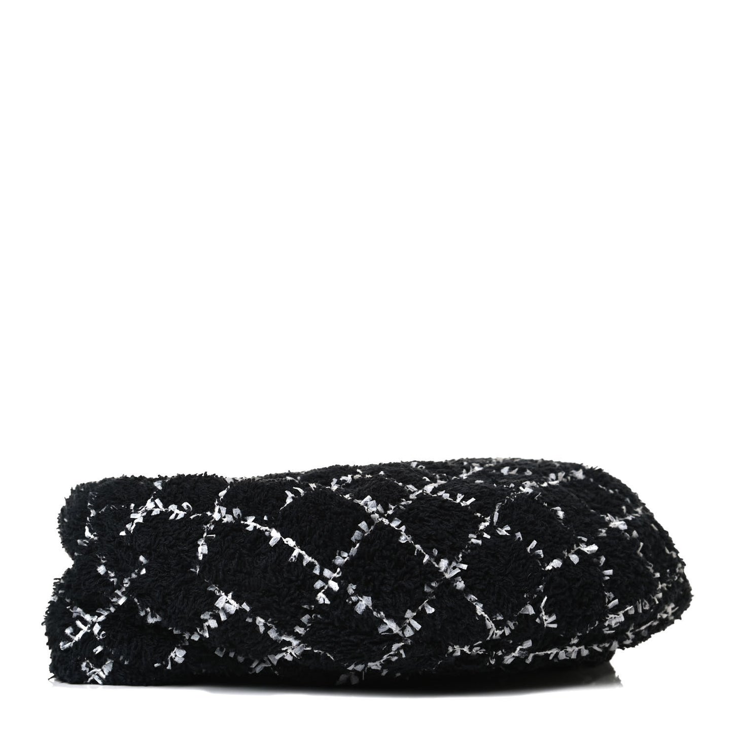 Tweed Beret Hat M Black White