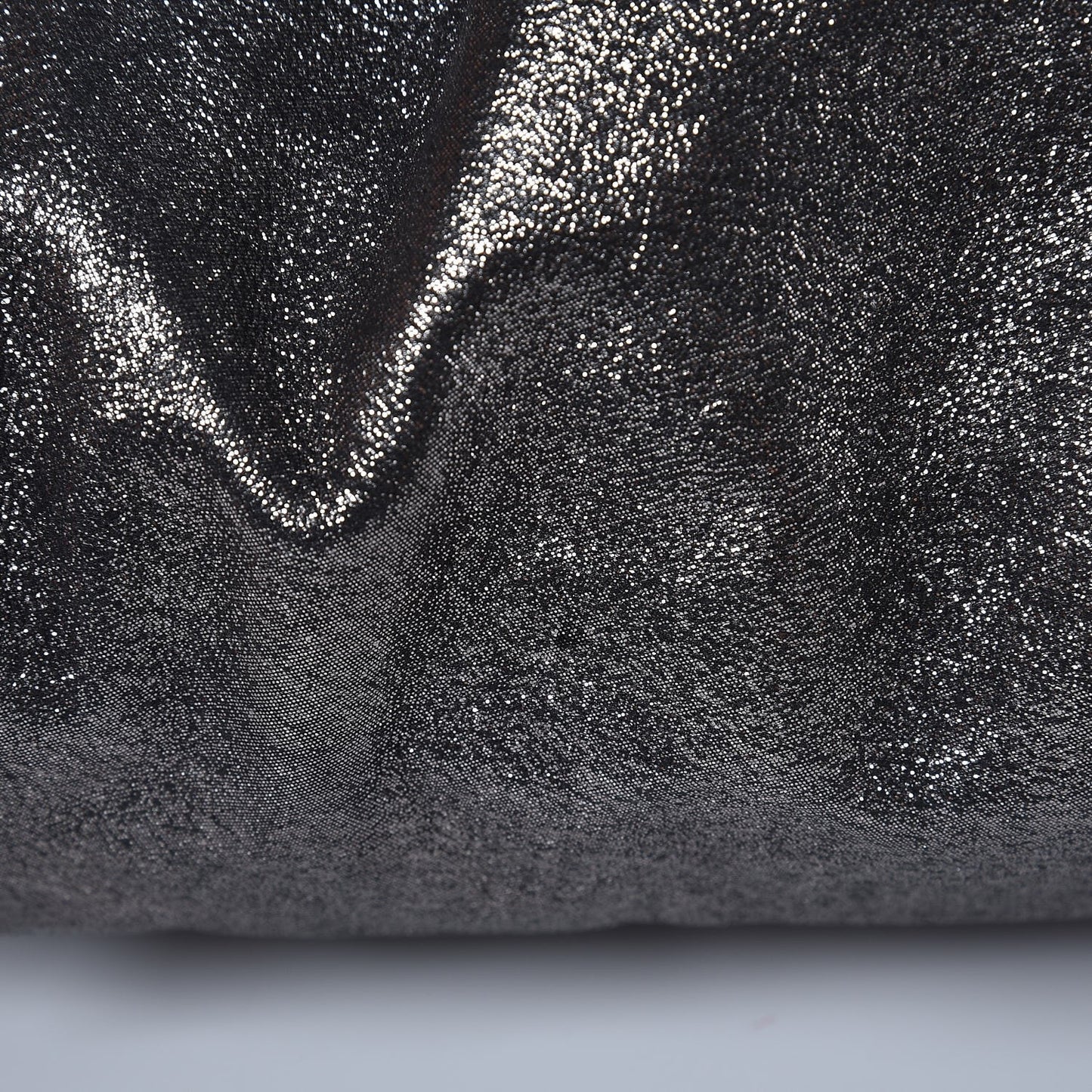 Metallic Soft Calfskin Oversized Clutch Silver
